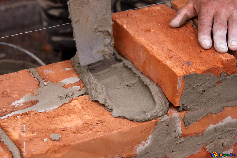 Constructing Bricklaying Causing Bricks Cement 2921
