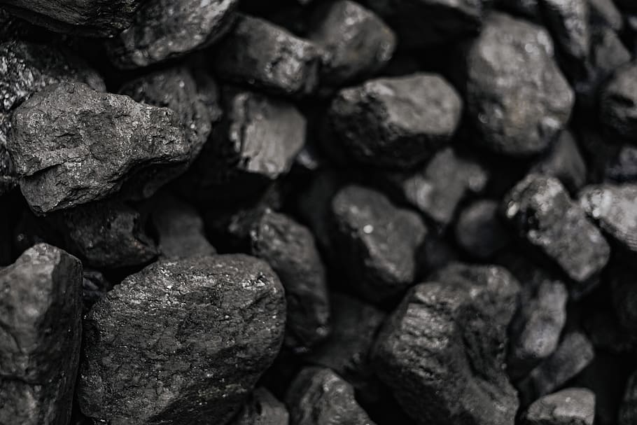 Coals Black Background Carbon Charcoal Energy