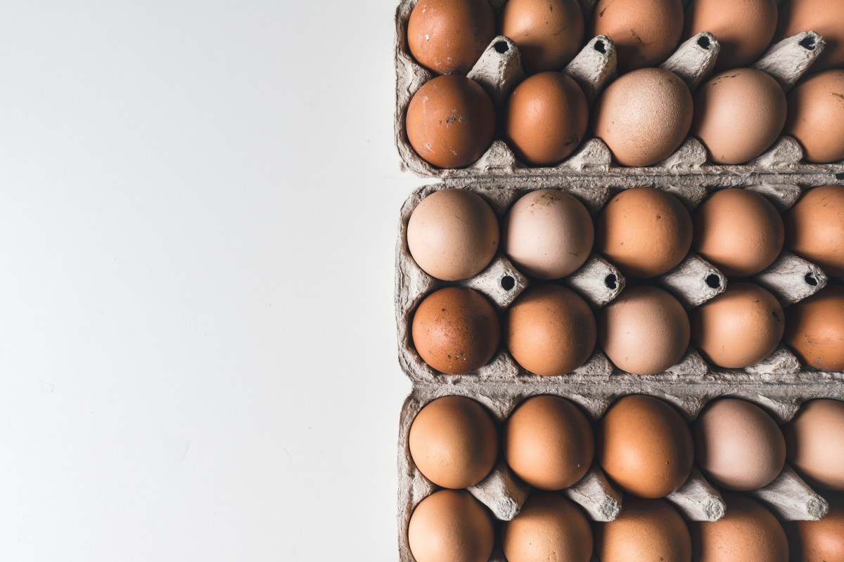 Diet Eggs Healthy Top View White Background 1629032
