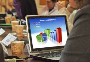 1117048 Laptop At Meeting Table